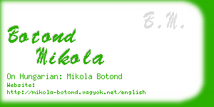 botond mikola business card